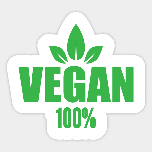 Vegan 100% Sticker by JevLavigne